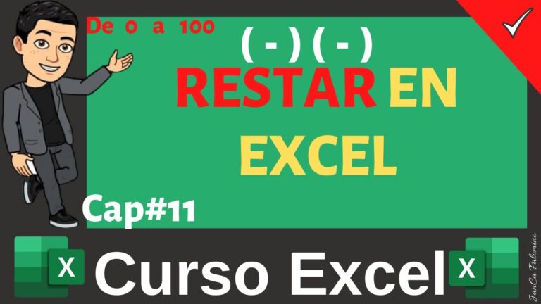 Cómo Restar en Excel con formula