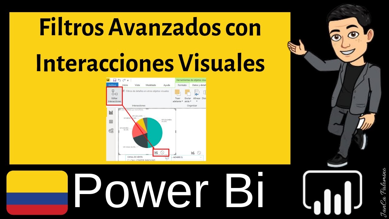 Cómo crear Interacciones Visuales en los Objetos Gráficos de Power Bi