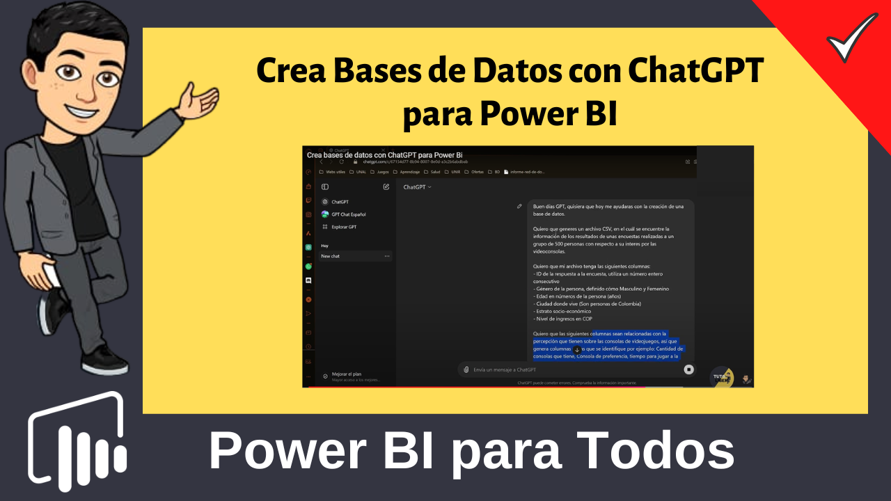 Crea Bases de Datos con ChatGPT para Power BI