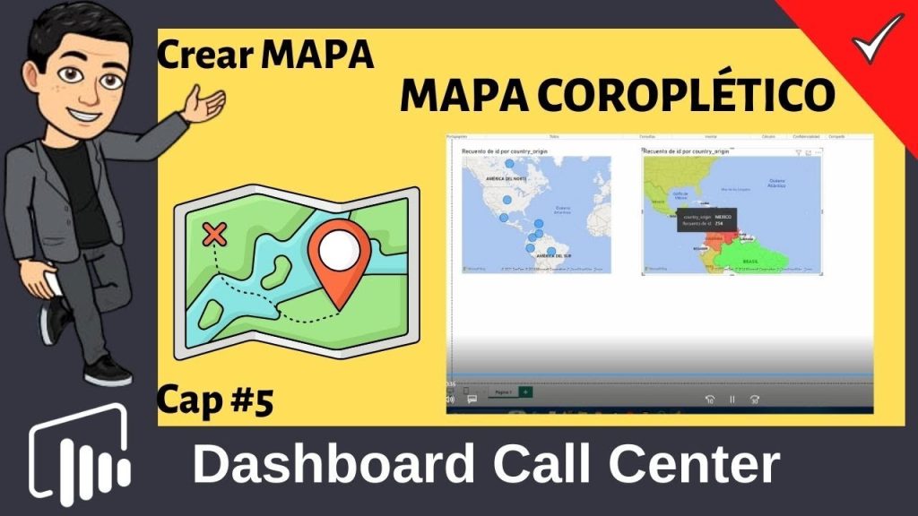 Crear mapa y mapa coroplético en Power BI