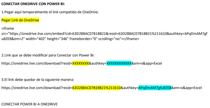 Paso a paso para vincular un archivo de OneDrive personal en Power Bi