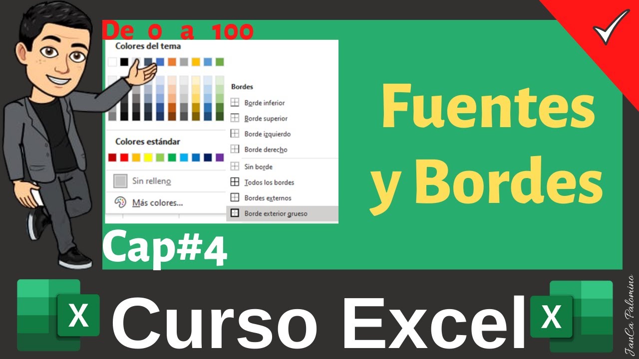 Fuentes y Bordes en Excel