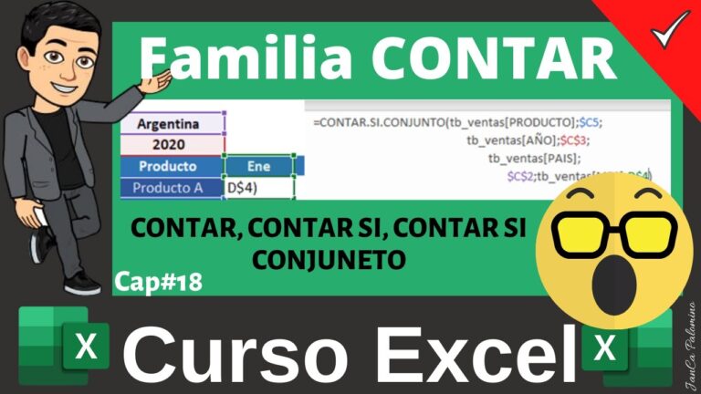 #18 Función Contar Si y Contar Si Conjunto | Contar Blancos | ContarA 👉 Familia Contar