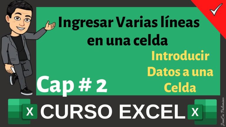 Introducir datos a una celda en excel