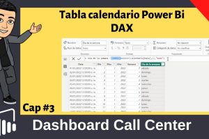 Tabla calendario Power Bi DAX Cap 3 call center