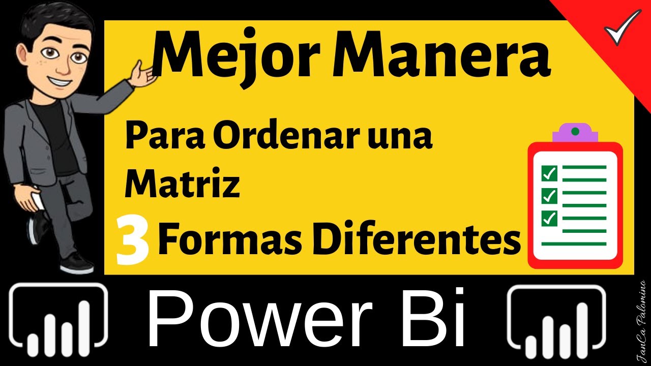 Top 3 de como Ordenar una Columna de una matriz en Power bi