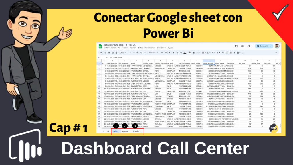 conectar google sheet con power bi